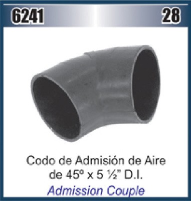 MANGUERA CODO 5-1/2 X45° ADMISION AIRE (HS-96) 6241 DAI