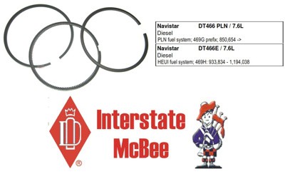 ANILLOS 1-PISTON NAVISTAR 466 NGD MEC/ELEC.(94-03) MCBEE