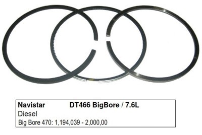 ANILLOS 1-PISTON NAVISTAR 1836193 DT 466E,530E (00-06) FP