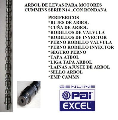ARBOL LEVAS 191886 CUMMINS N14 3083932, 3411327, 4024849 ((P-5) PAI