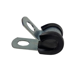 ABRAZADERA DE ACERO GALVANIZADO C/CUBIERTA PVC 1/4"